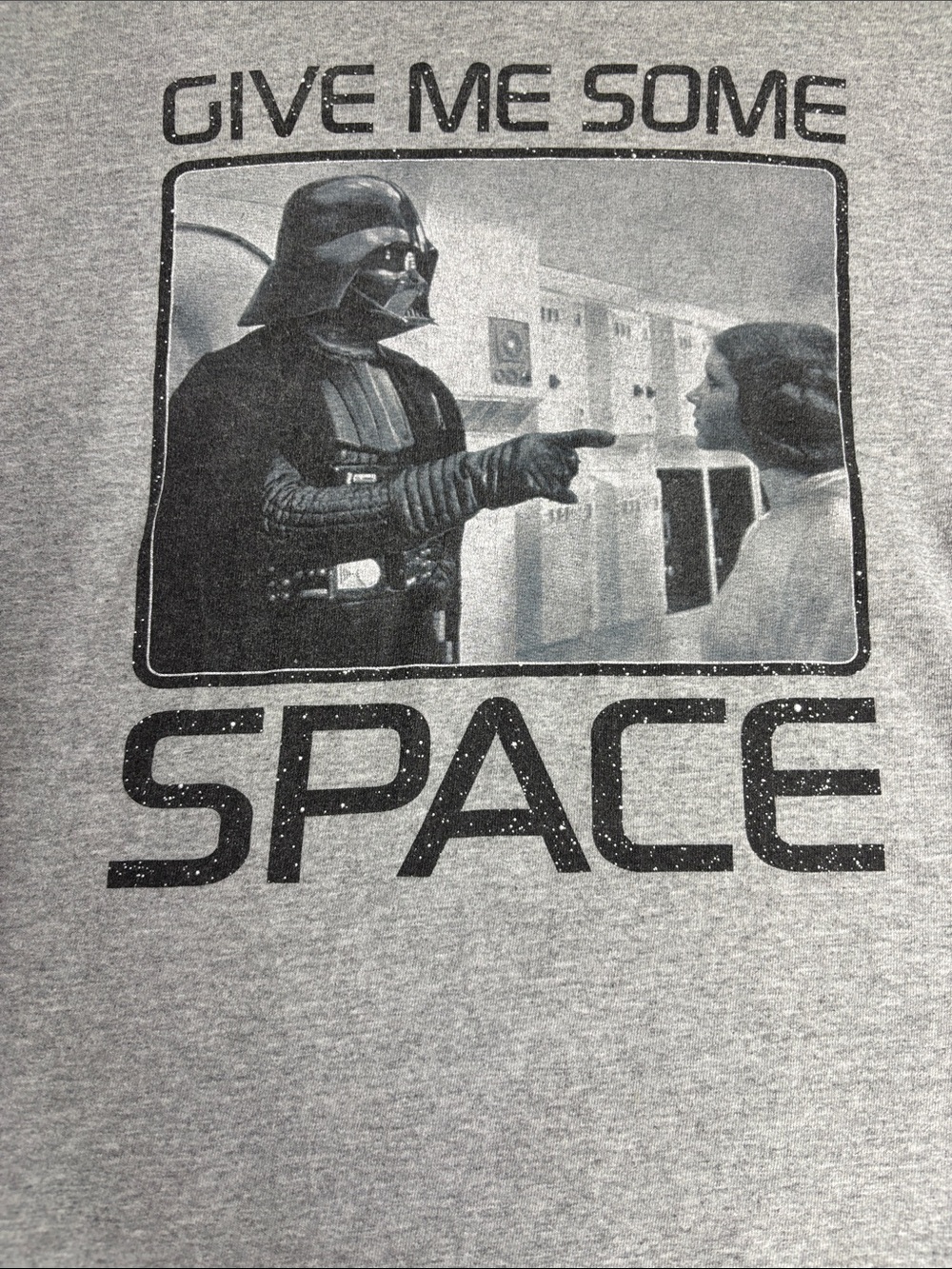 Star Wars Gray and Black 'Give Me Some Space' Short Sleeve Tee